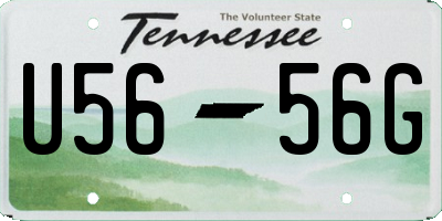 TN license plate U5656G