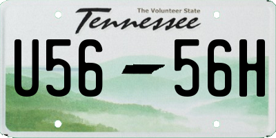 TN license plate U5656H