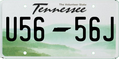 TN license plate U5656J