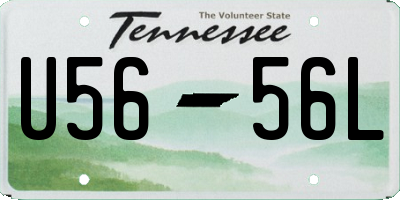 TN license plate U5656L