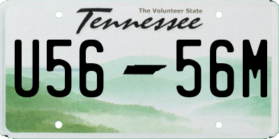 TN license plate U5656M
