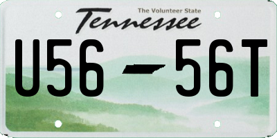 TN license plate U5656T