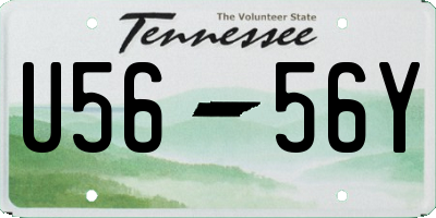 TN license plate U5656Y