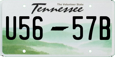 TN license plate U5657B