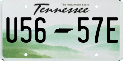 TN license plate U5657E