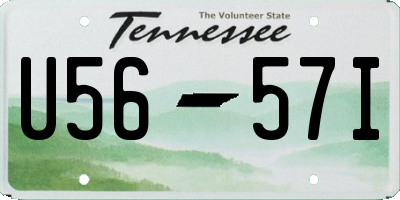 TN license plate U5657I