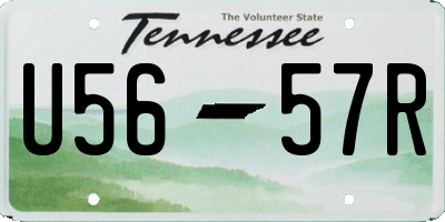 TN license plate U5657R