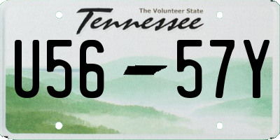 TN license plate U5657Y