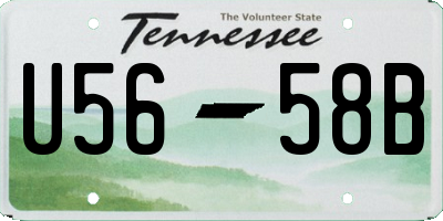 TN license plate U5658B