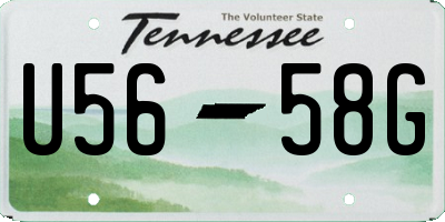 TN license plate U5658G