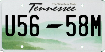 TN license plate U5658M