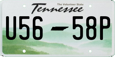 TN license plate U5658P