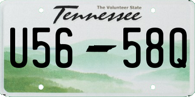 TN license plate U5658Q
