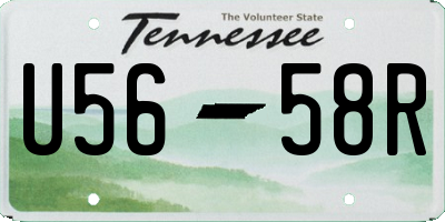 TN license plate U5658R