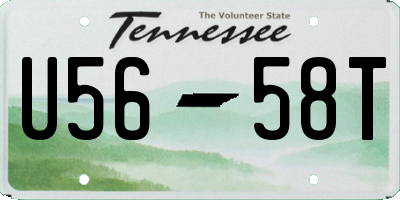 TN license plate U5658T