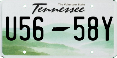 TN license plate U5658Y