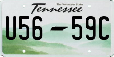 TN license plate U5659C