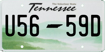 TN license plate U5659D