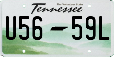 TN license plate U5659L