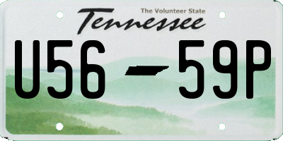 TN license plate U5659P