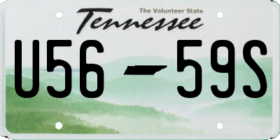 TN license plate U5659S