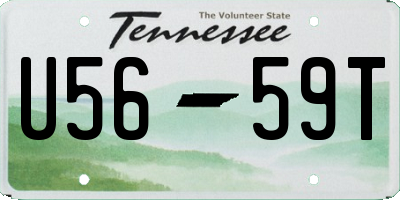 TN license plate U5659T