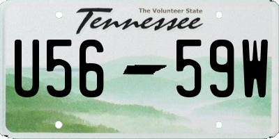 TN license plate U5659W