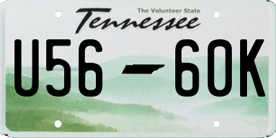 TN license plate U5660K
