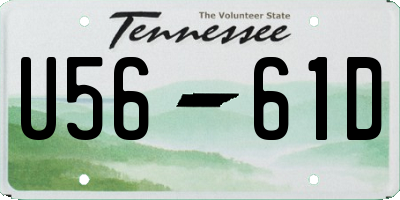 TN license plate U5661D