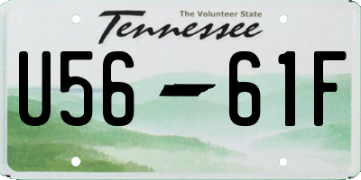 TN license plate U5661F