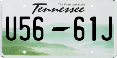 TN license plate U5661J