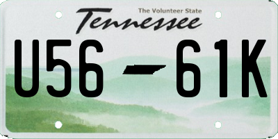 TN license plate U5661K