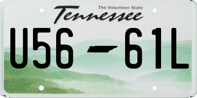 TN license plate U5661L