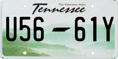 TN license plate U5661Y