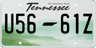 TN license plate U5661Z