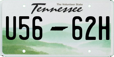TN license plate U5662H