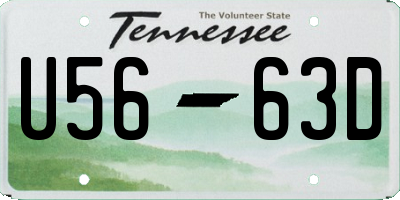 TN license plate U5663D