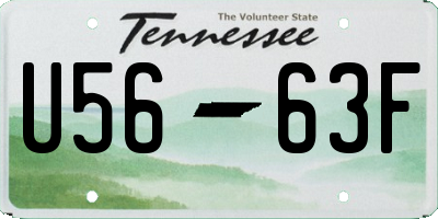 TN license plate U5663F