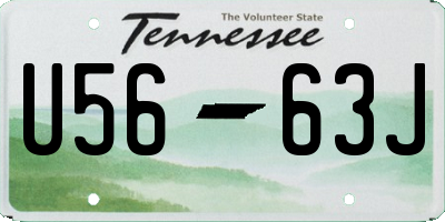 TN license plate U5663J