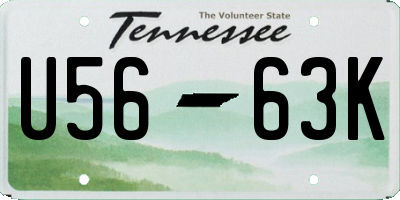 TN license plate U5663K