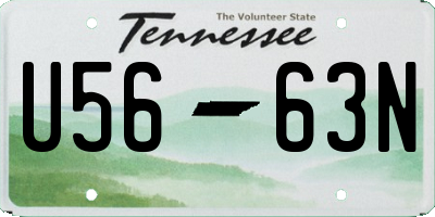 TN license plate U5663N