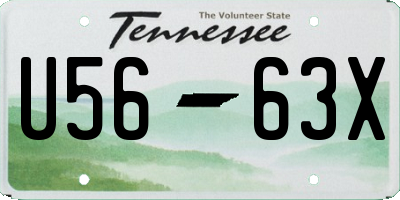 TN license plate U5663X