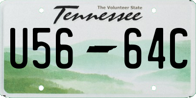 TN license plate U5664C