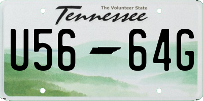 TN license plate U5664G