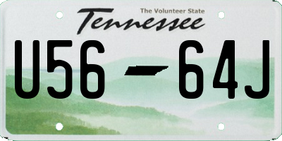 TN license plate U5664J