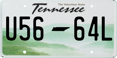 TN license plate U5664L