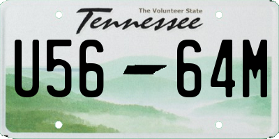 TN license plate U5664M
