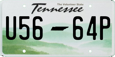 TN license plate U5664P