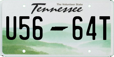 TN license plate U5664T
