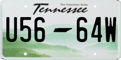 TN license plate U5664W